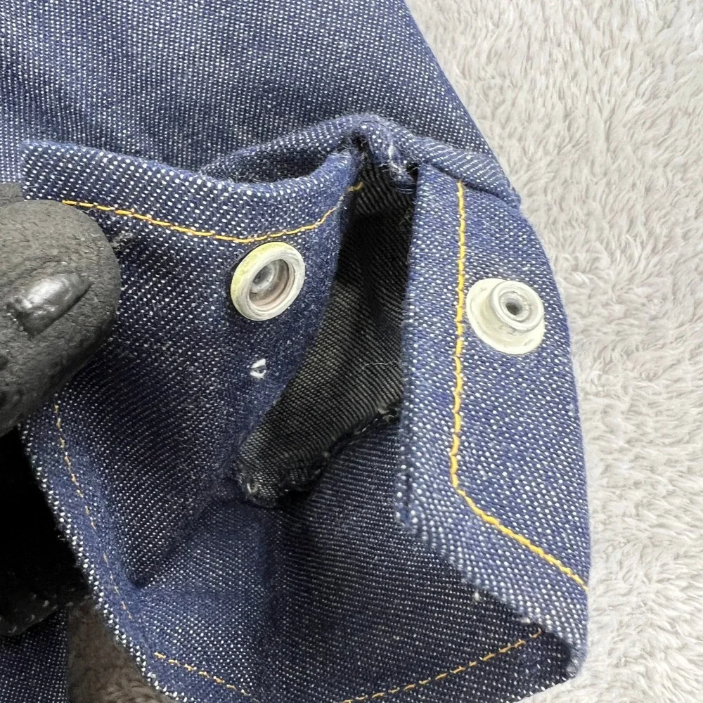 Vintage Health-Tex Selvedge Denim Jacket 4T Blue Kids Western Snap Front Shirt